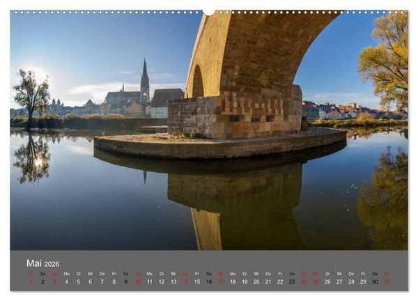 Produktbild: Regensburg - Stadtansichten (Wandkalender 2026 DIN A2 quer), CALVENDO Monatskalender