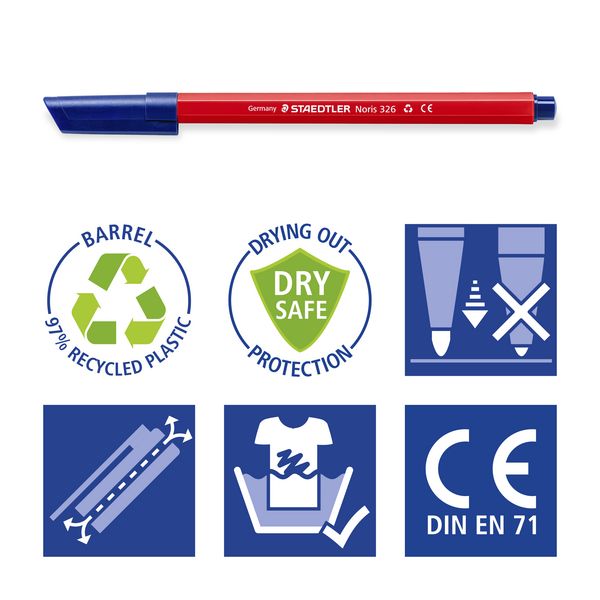 Produktbild: STAEDTLER Noris 326 Fasermaler, 20er Set, 326 C20