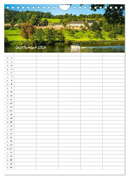 Produktbild: Heidelberger Familienkalender (Wandkalender 2026 DIN A4 hoch), CALVENDO Monatskalender