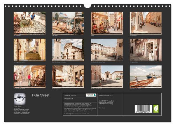 Produktbild: Pula Street (Wandkalender 2026 DIN A3 quer), CALVENDO Monatskalender