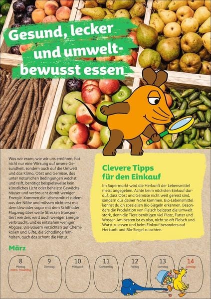 Produktbild: Sch&uuml;tze die Erde mit der Maus Kalender 2027 - Wochenplaner