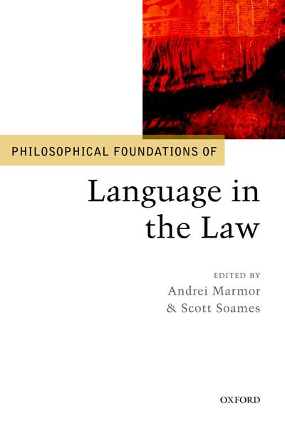Produktbild: Philosophical Foundations of Language in the Law