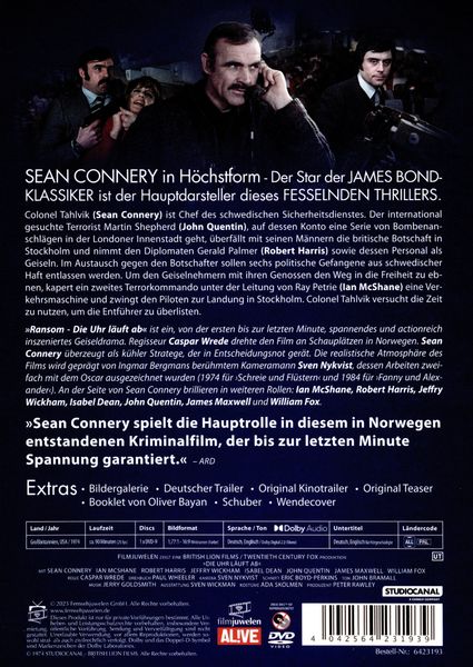 Produktbild: Sean Connery: Die Uhr l&auml;uft ab - Ransom (Filmjuwelen)