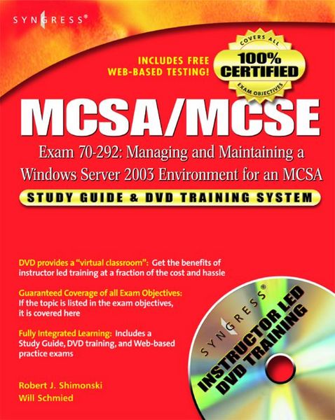 Produktbild: MCSA/MCSE Managing and Maintaining a Windows Server 2003 Environment for an MCSA Certified on Windows 2000 (Exam 70-292)