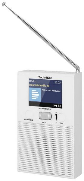 Produktbild: TechniSat DIGITRADIO FLEX 2 Steckdosenradio DAB+, UKW Bluetooth&reg; Inkl. Lautsprecherbox, Weckfunktion Wei&szlig;