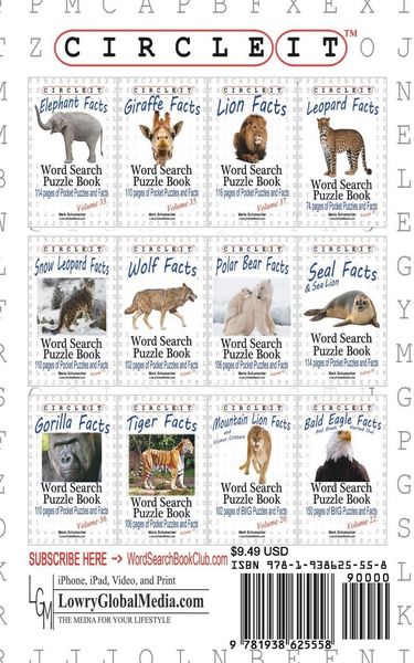 Produktbild: Circle It, Lion Facts, Word Search, Puzzle Book