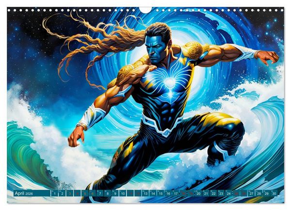 Produktbild: Die Wellenbezwinger (Wandkalender 2026 DIN A3 quer), CALVENDO Monatskalender