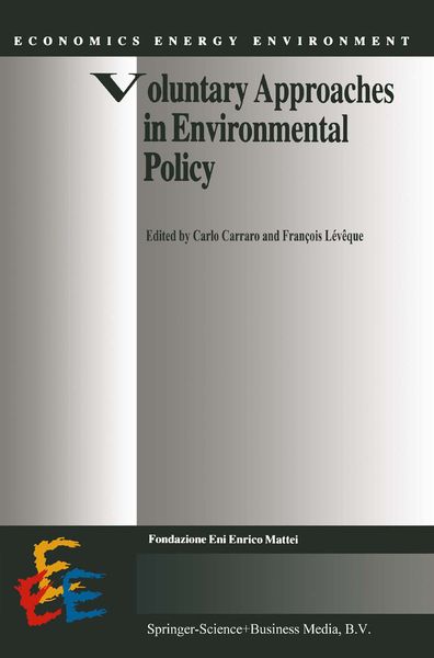 Produktbild: Voluntary Approaches in Environmental Policy
