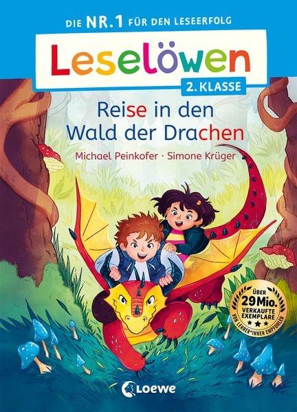 Leselöwen 2. Klasse - Reise in den Wald der Drachen, Gebundene Ausgabe von Michael Peinkofer, Loewe, 9783743215184