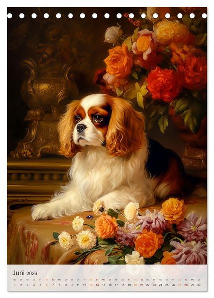 Produktbild: Cavalier King Charles Spaniel (Tischkalender 2026 DIN A5 hoch), CALVENDO Monatskalender