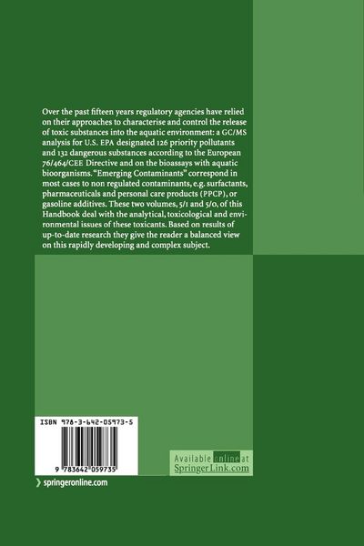 Produktbild: Emerging Organic Pollutants in Waste Waters and Sludge