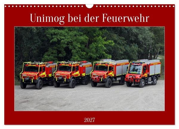 Produktbild: Unimog bei der Feuerwehr (Wandkalender 2027 DIN A3 quer), CALVENDO Monatskalender