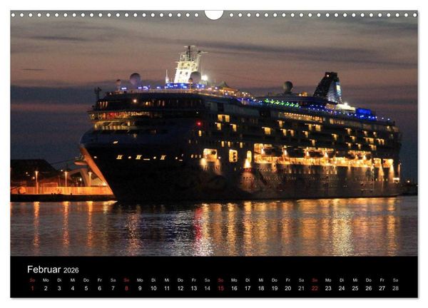 Produktbild: Cruiseliner in Warnem&uuml;nde (Wandkalender 2026 DIN A3 quer), CALVENDO Monatskalender