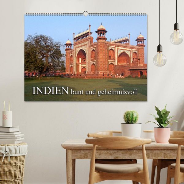 Produktbild: INDIEN - bunt und geheimnisvoll (Wandkalender 2026 DIN A2 quer), CALVENDO Monatskalender