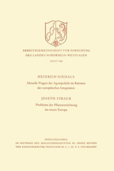 Produktbild: Aktuelle Fragen der Agrarpolitik im Rahmen der europ&auml;ischen Integration. Probleme der Pflanzenz&uuml;chtung im neuen Europa
