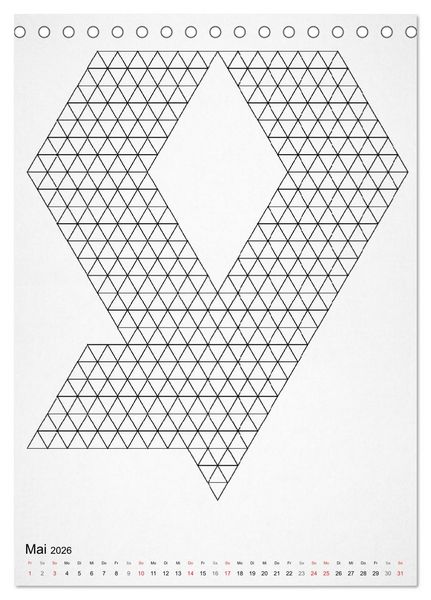 Produktbild: Geometric Graphik Art (Tischkalender 2026 DIN A5 hoch), CALVENDO Monatskalender