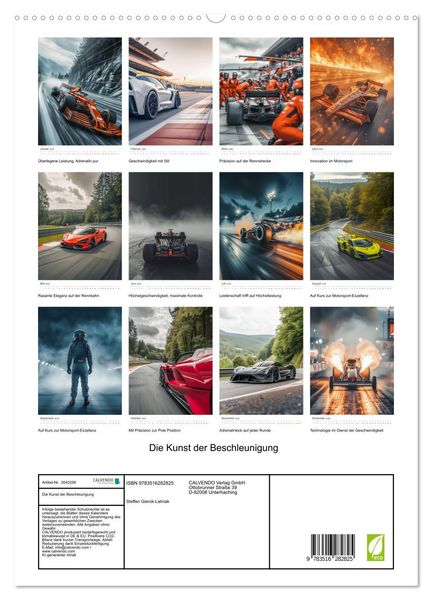 Produktbild: Die Kunst der Beschleunigung (hochwertiger Premium Wandkalender 2026 DIN A2 hoch), Kunstdruck in Hochglanz