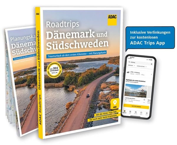 ADAC Roadtrips - Dänemark und Südschweden, Taschenbuch von Axel Pinck, ADAC Reiseführer, 9783986451158