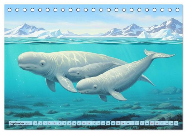 Produktbild: Nordische Tiere wie aus alten Zeiten (Tischkalender 2027 DIN A5 quer), CALVENDO Monatskalender