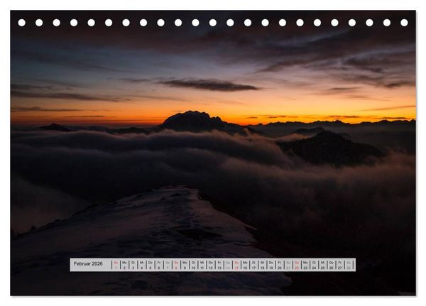 Produktbild: Berge im Licht der Sonne (Tischkalender 2026 DIN A5 quer), CALVENDO Monatskalender