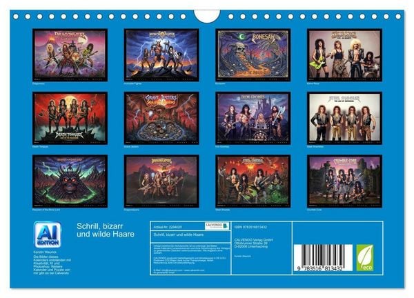 Produktbild: Schrill, bizarr und wilde Haare (Wandkalender 2027 DIN A4 quer), CALVENDO Monatskalender