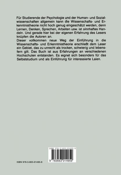 Produktbild: Wissenschafts- und Erkenntnistheorie