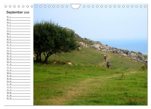 Produktbild: Camino del norte - K&uuml;stenweg (Wandkalender 2026 DIN A4 quer), CALVENDO Monatskalender