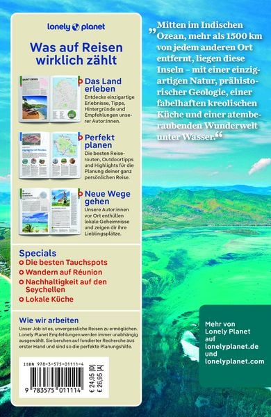 LONELY PLANET Reiseführer Mauritius, Reunion & Seychellen