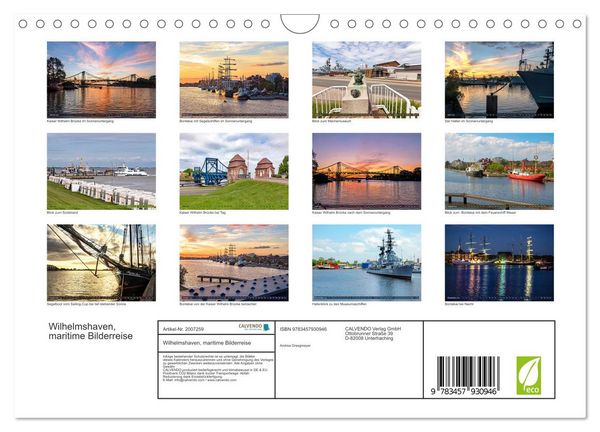 Produktbild: Wilhelmshaven, maritime Bilderreise (Wandkalender 2026 DIN A4 quer), CALVENDO Monatskalender