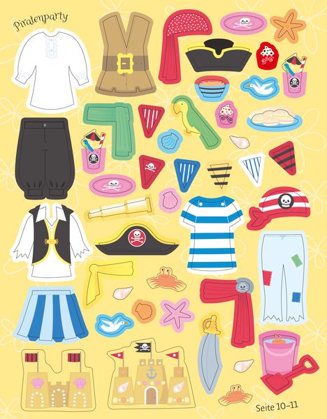 Mein Anziehpuppen-Stickerbuch: Partys