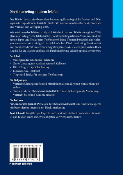 Produktbild: Direktmarketing mit dem Telefon