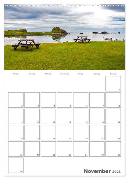Produktbild: Schottland - Reiseplaner (Wandkalender 2026 DIN A2 hoch), CALVENDO Monatskalender