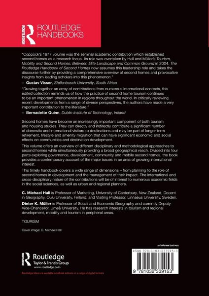 Produktbild: The Routledge Handbook of Second Home Tourism and Mobilities