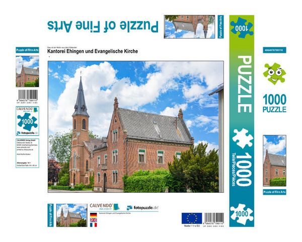CALVENDO Puzzle Kantorei Ehingen und Evangelische Kirche | 1000 Teile Lege-Größe 64x48cm Foto-Puzzle für glückliche Stunden