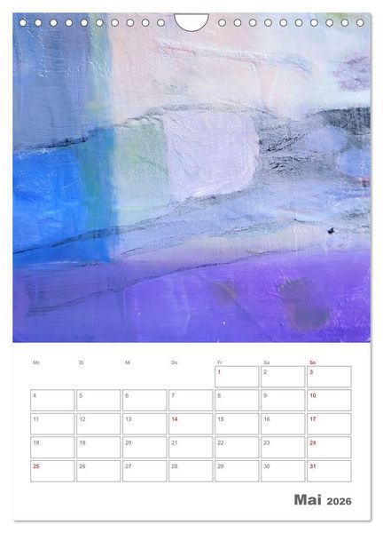 Produktbild: Farbliche Stille - Ein Jahr der inneren Ruhe mit abstrakten Farbspielen (Wandkalender 2026 DIN A4 hoch), CALVENDO Monatskalender