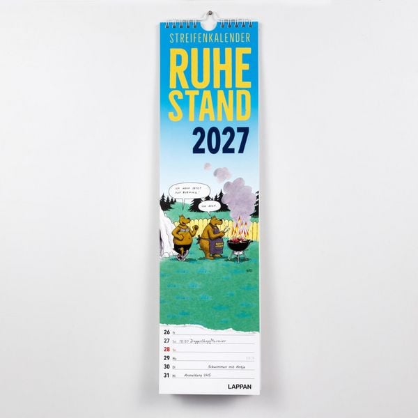 Produktbild: Ruhestand Streifenkalender 2027: Monatskalender f&uuml;r die Wand