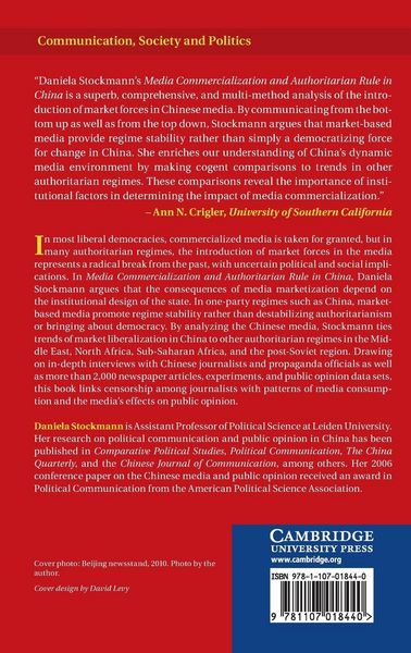 Produktbild: Media Commercialization and Authoritarian Rule in China