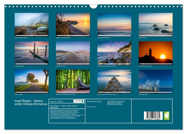 Produktbild: Insel R&uuml;gen - Meine wilde Ostsee-Romanze (Wandkalender 2026 DIN A3 quer), CALVENDO Monatskalender
