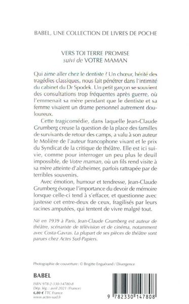 Produktbild: Vers toi Terre promise : trag&eacute;die dentaire. Suivi de Votre maman