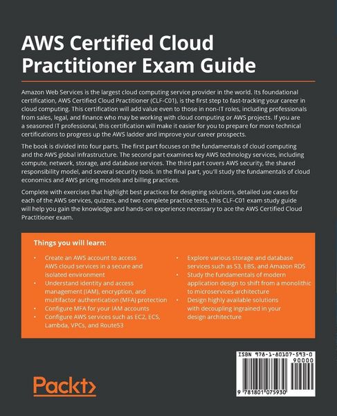 Produktbild: AWS Certified Cloud Practitioner Exam Guide