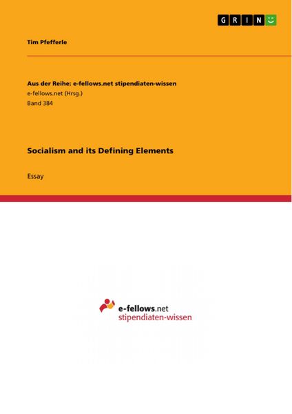 Produktbild: Socialism and its Defining Elements
