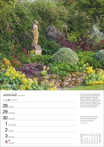 Produktbild: Gartenparadiese Wochenplaner 2027 - 53 faszinierende Fotografien