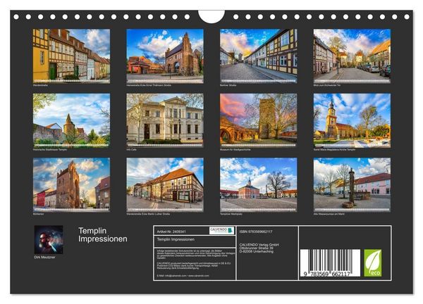 Produktbild: Templin Impressionen (Wandkalender 2027 DIN A4 quer), CALVENDO Monatskalender