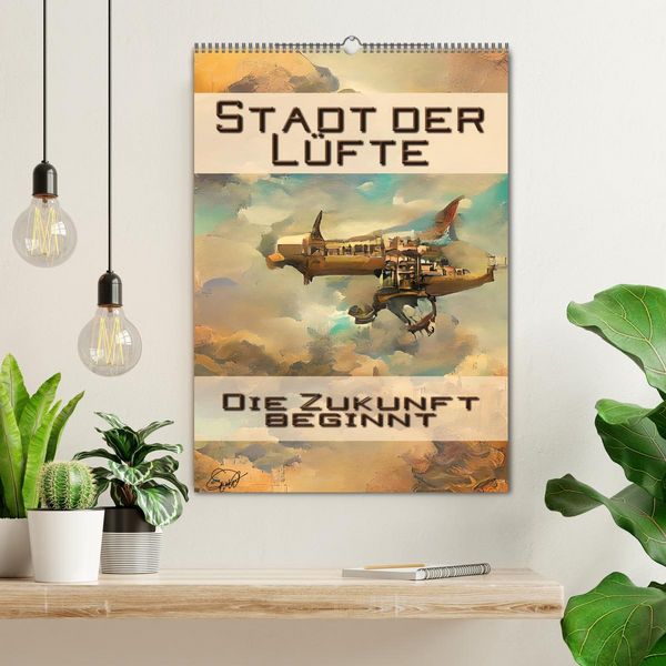 Produktbild: Stadt der L&uuml;fte, die Zukunft beginnt (Wandkalender 2026 DIN A2 hoch), CALVENDO Monatskalender