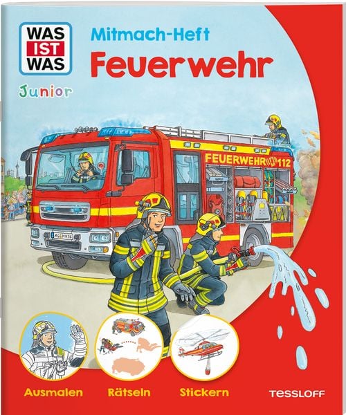 Produktbild: WAS IST WAS Junior Mitmach-Heft Feuerwehr