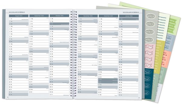 Produktbild: Mein Lehrerplaner A5+ – Ringbindung – Lehrerkalender für das Schuljahr 2025/2026 – Nordwind