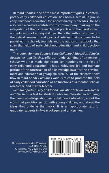 Produktbild: Bernard Spodek, Early Childhood Education Scholar, Researcher, and Teacher