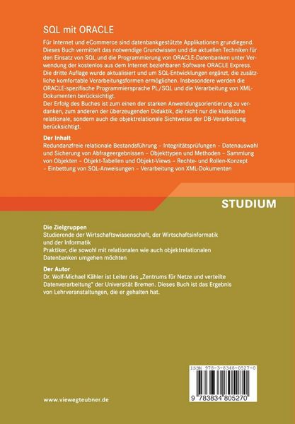 Produktbild: SQL mit ORACLE