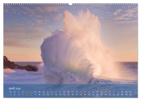 Produktbild: Dans des vagues - Le ballet &eacute;ternel de la mer (Calendrier mural 2026 DIN A2 vertical), CALVENDO calendrier mensuel