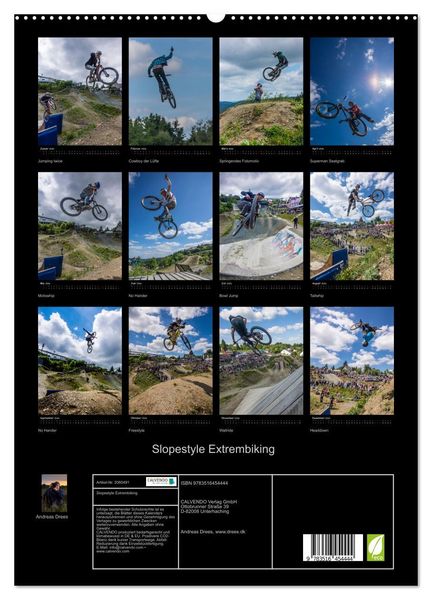 Produktbild: Slopestyle Extrembiking (hochwertiger Premium Wandkalender 2026 DIN A2 hoch), Kunstdruck in Hochglanz